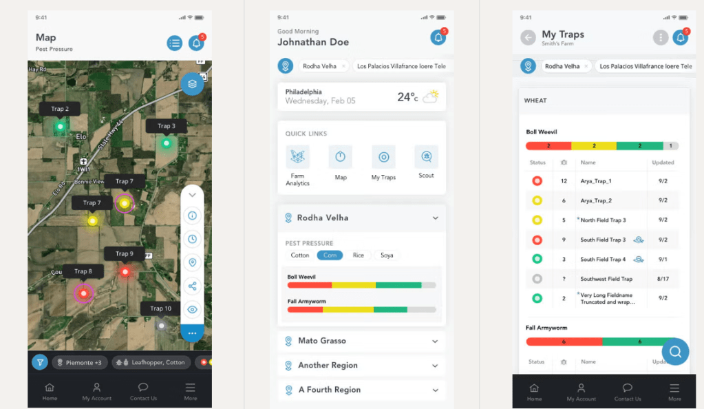 FMC Arc mobile app sample screens
