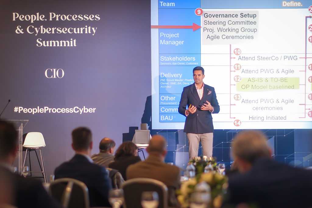 Gups Khaira, durante su ponencia en el evento People, Processes and Cybersecurity Summit