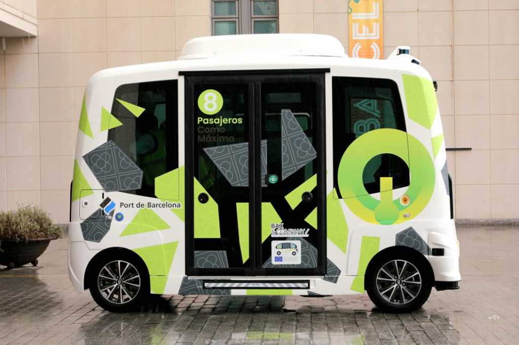 Autobús autónomo del Port de Barcelona.